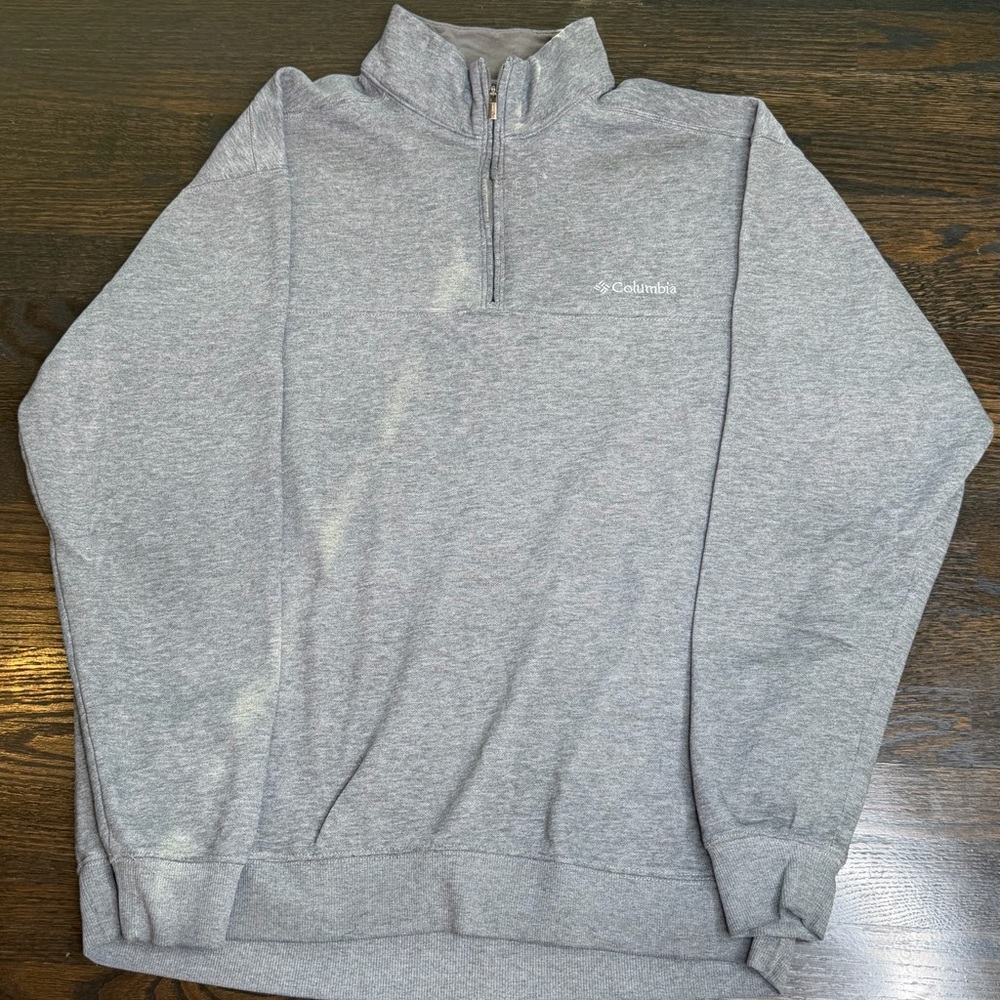 Columbia Men's Zip-Up Gray Sweater